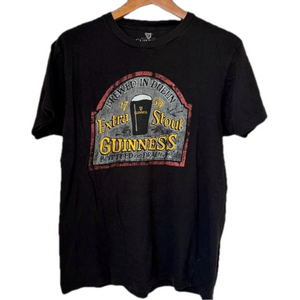Official Guinness Merchandise black branded t-shirt. Size M